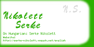 nikolett serke business card